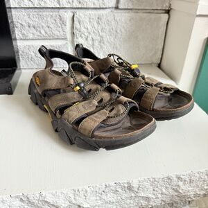 Keen Daytona Men's Sandals Fishermen Hiking Waterproof Leather Size 9 Brown